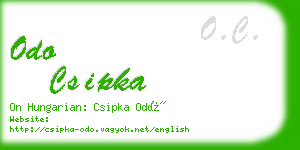 odo csipka business card